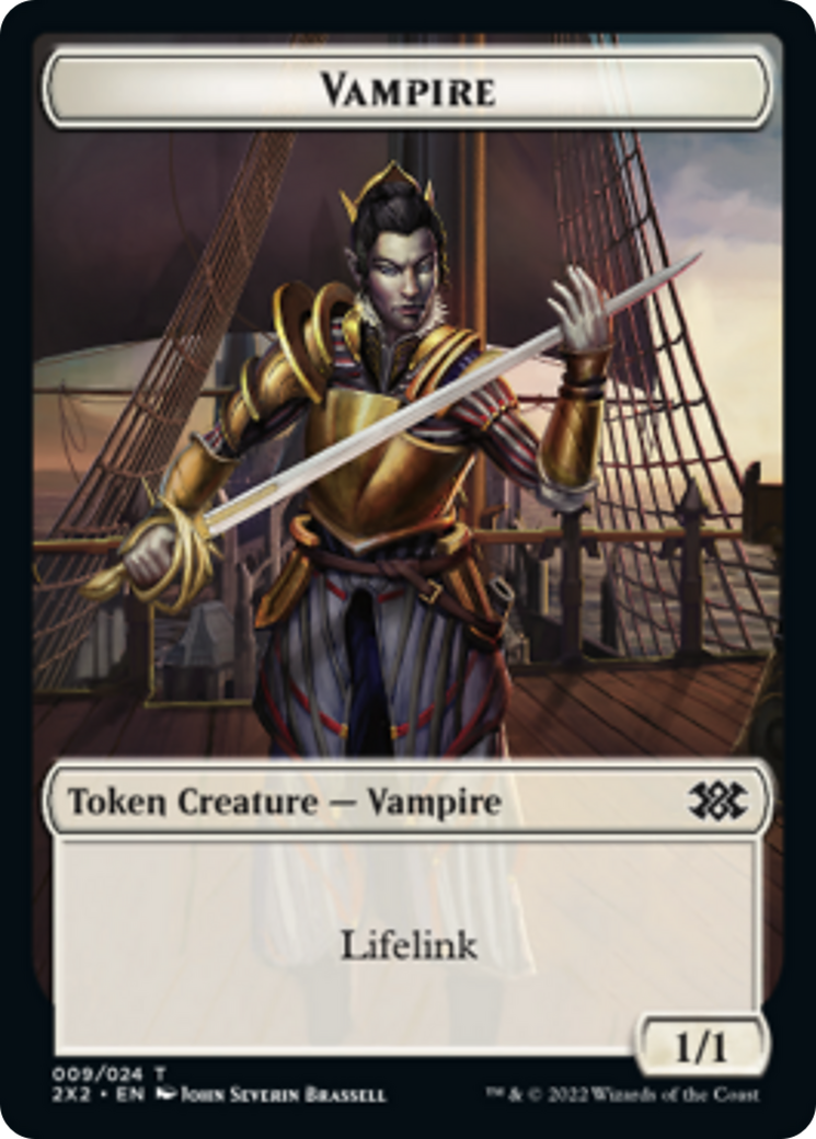 Elemental // Vampire Double-sided Token [Double Masters 2022 Tokens] | Impulse Games and Hobbies