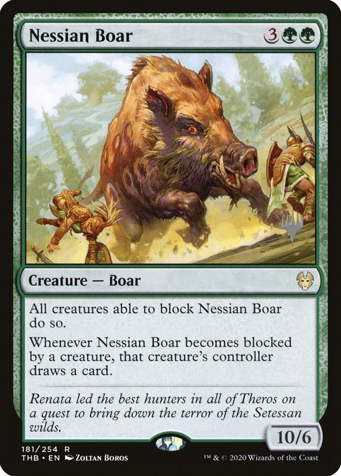 Nessian Boar (Promo Pack) [Theros Beyond Death Promos] | Impulse Games and Hobbies