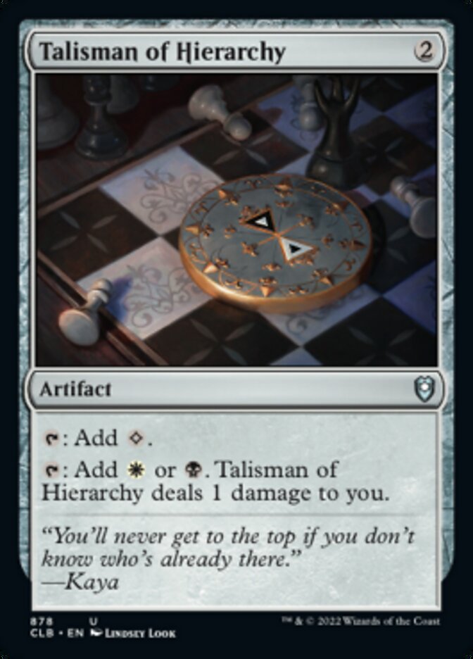 Talisman of Hierarchy [Commander Legends: Battle for Baldur's Gate] | Impulse Games and Hobbies