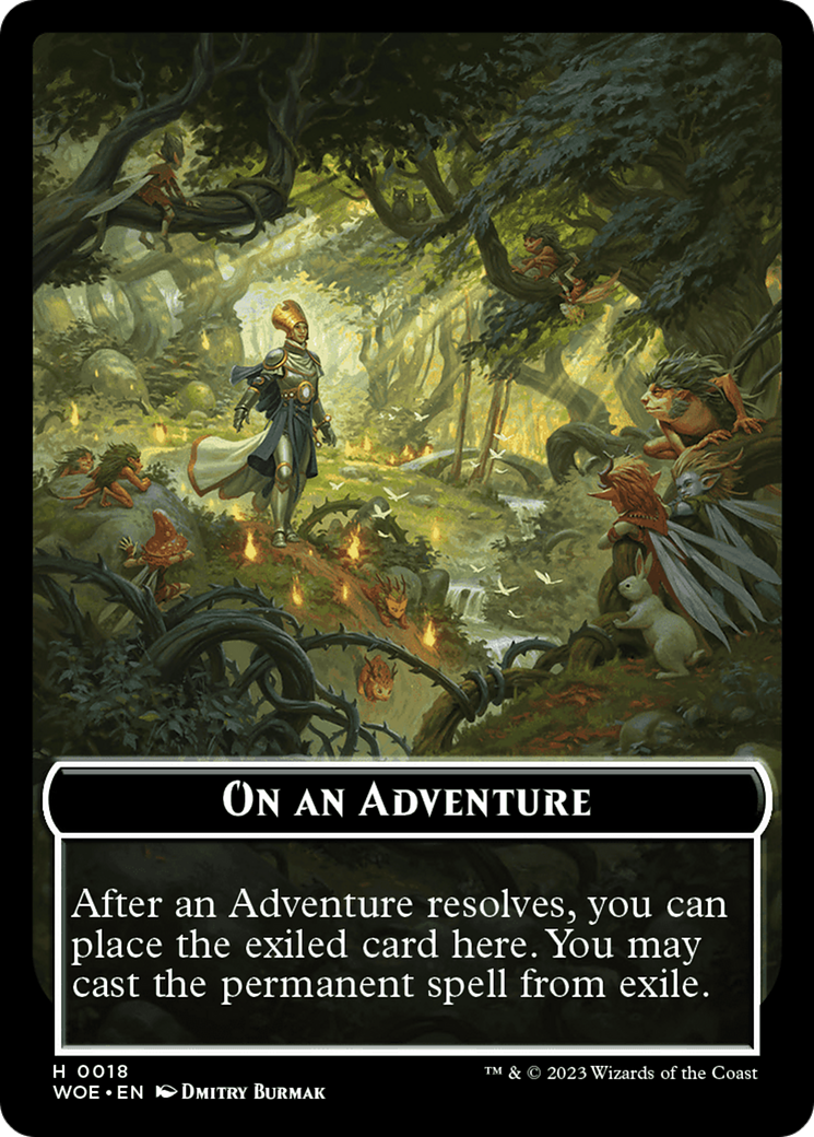 On an Adventure Emblem [Wilds of Eldraine Tokens] | Impulse Games and Hobbies