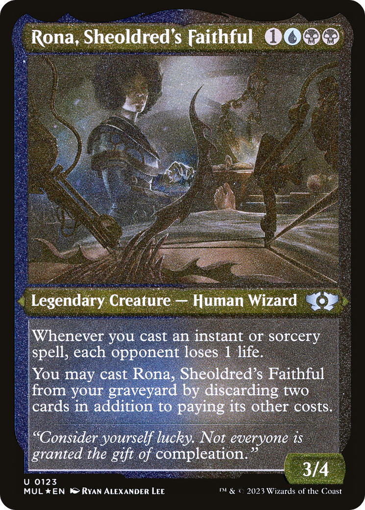 Rona, Sheoldred's Faithful (Foil Etched) [Multiverse Legends] | Impulse Games and Hobbies