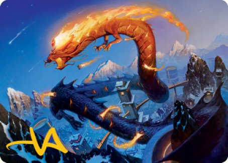 Atsushi, the Blazing Sky 1 Art Card (Gold-Stamped Signature) [Kamigawa: Neon Dynasty Art Series] | Impulse Games and Hobbies