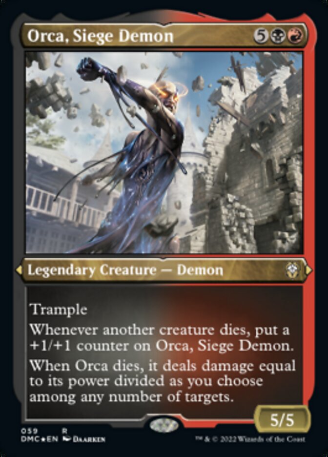 Orca, Siege Demon (Foil Etched) [Dominaria United Commander] | Impulse Games and Hobbies