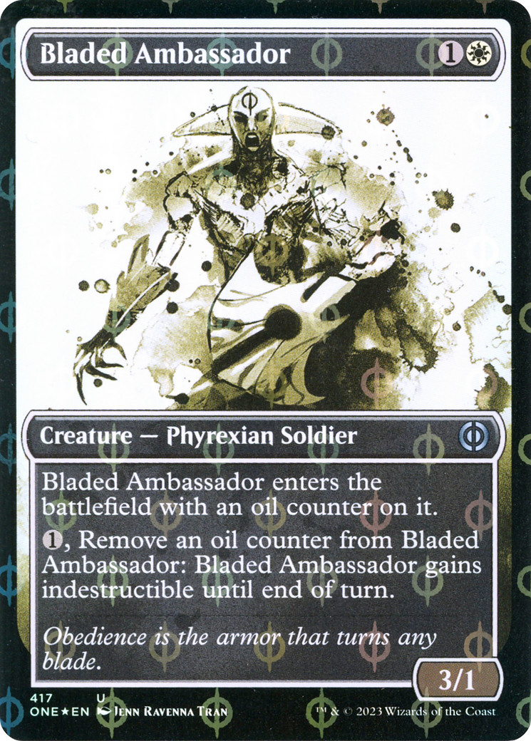 Bladed Ambassador (Showcase Ichor Step-and-Compleat Foil) [Phyrexia: All Will Be One] | Impulse Games and Hobbies