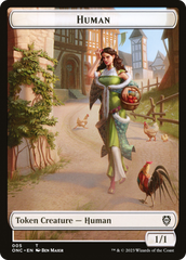 Human // Spirit Double-Sided Token [Phyrexia: All Will Be One Commander Tokens] | Impulse Games and Hobbies