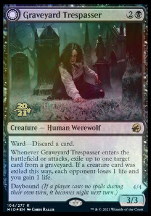 Graveyard Trespasser // Graveyard Glutton [Innistrad: Midnight Hunt Prerelease Promos] | Impulse Games and Hobbies