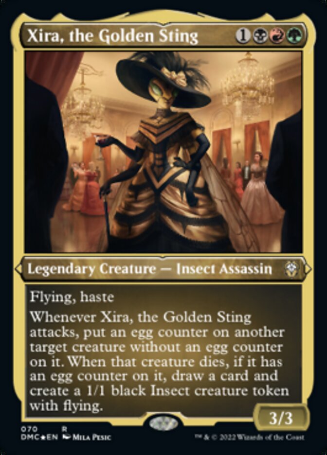 Xira, the Golden Sting (Foil Etched) [Dominaria United Commander] | Impulse Games and Hobbies