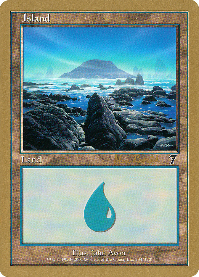 Island (ab334) (Alex Borteh) [World Championship Decks 2001] | Impulse Games and Hobbies