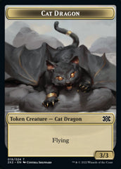 Cat Dragon // Knight Double-sided Token [Double Masters 2022 Tokens] | Impulse Games and Hobbies