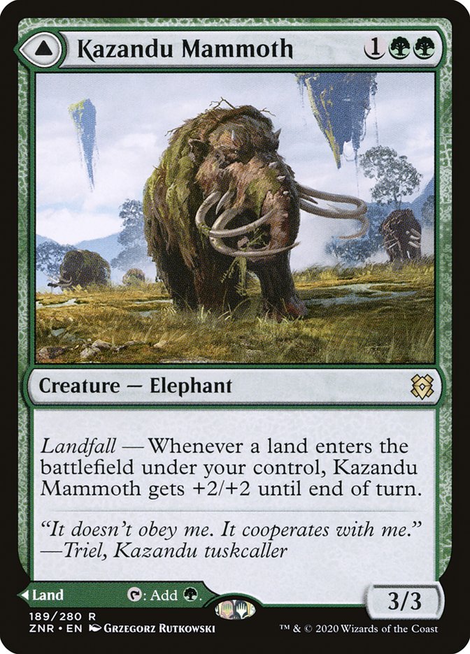 Kazandu Mammoth // Kazandu Valley [Zendikar Rising] | Impulse Games and Hobbies