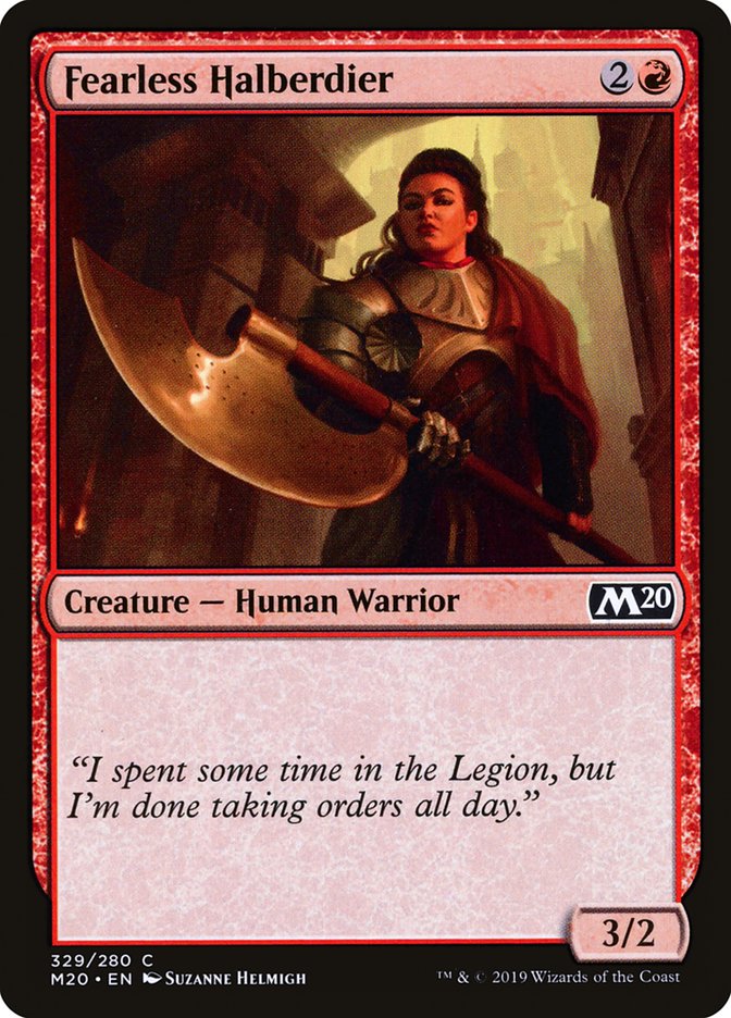 Fearless Halberdier [Core Set 2020] | Impulse Games and Hobbies