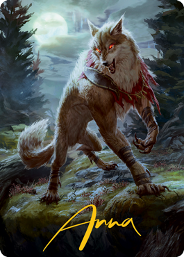 Arlinn, the Moon's Fury 1 Art Card (Gold-Stamped Signature) [Innistrad: Midnight Hunt Art Series] | Impulse Games and Hobbies
