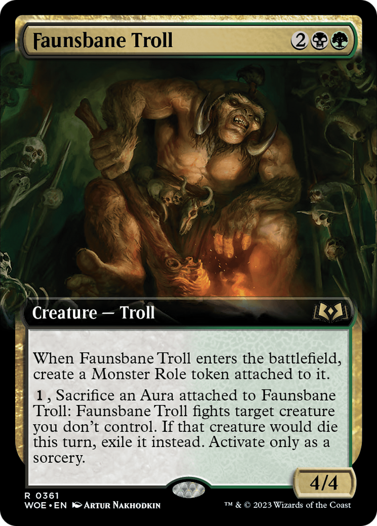 Faunsbane Troll (Extended Art) [Wilds of Eldraine] | Impulse Games and Hobbies