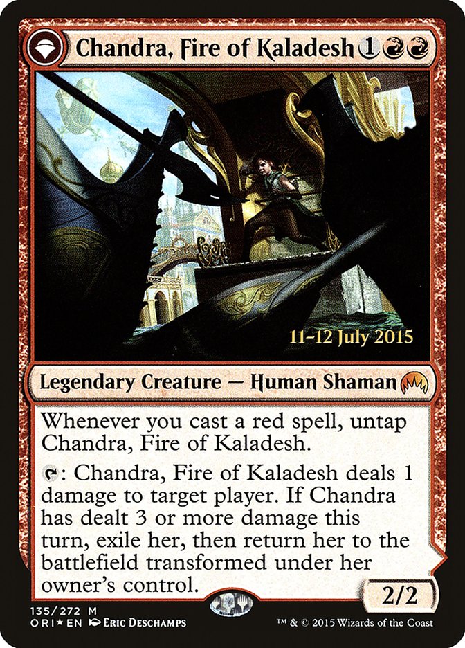 Chandra, Fire of Kaladesh // Chandra, Roaring Flame [Magic Origins Prerelease Promos] | Impulse Games and Hobbies