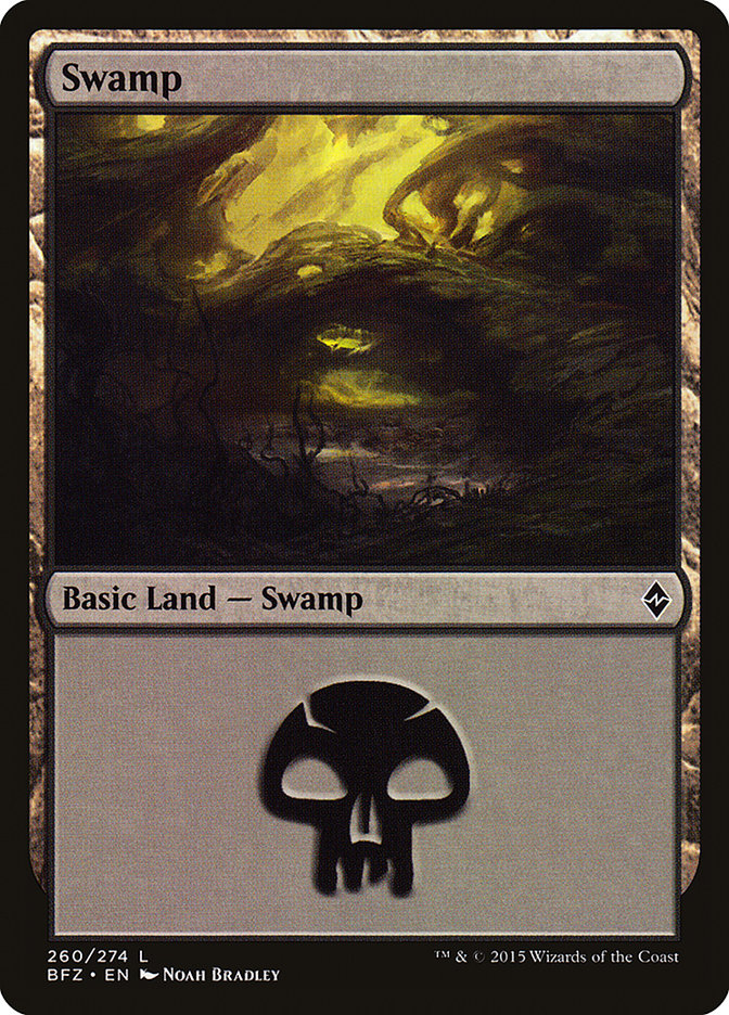 Swamp (260) [Battle for Zendikar] | Impulse Games and Hobbies