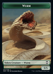 Elf Warrior // Wurm Double-sided Token [Streets of New Capenna Commander Tokens] | Impulse Games and Hobbies