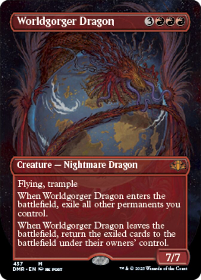 Worldgorger Dragon (Borderless Alternate Art) [Dominaria Remastered] | Impulse Games and Hobbies