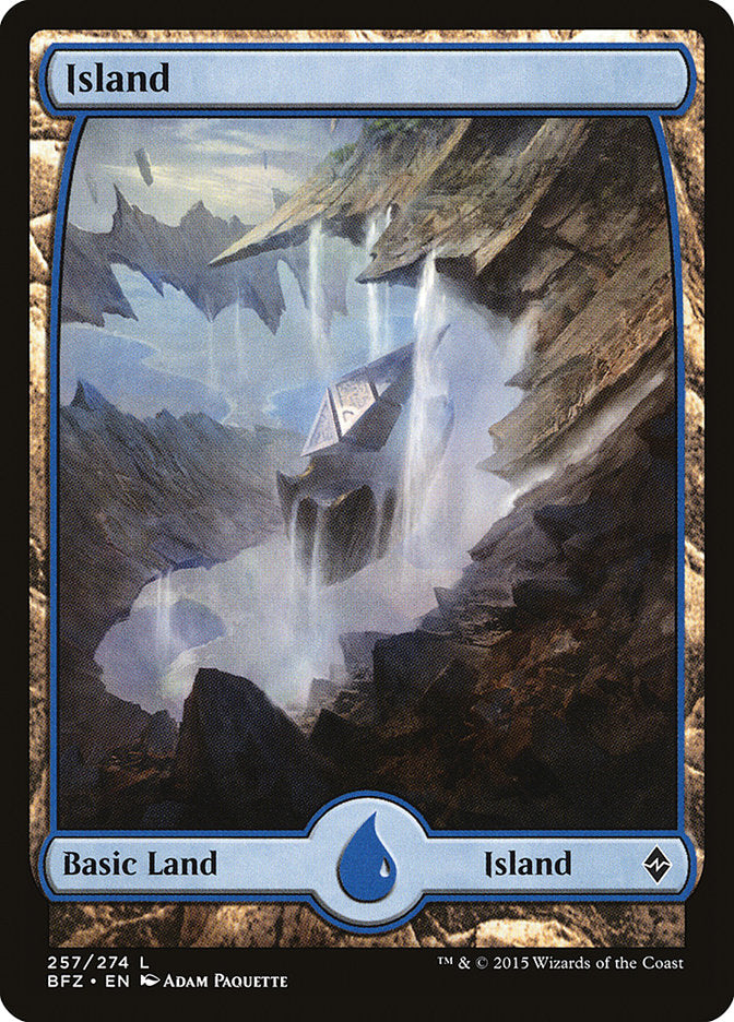 Island (257) (Full Art) [Battle for Zendikar] | Impulse Games and Hobbies