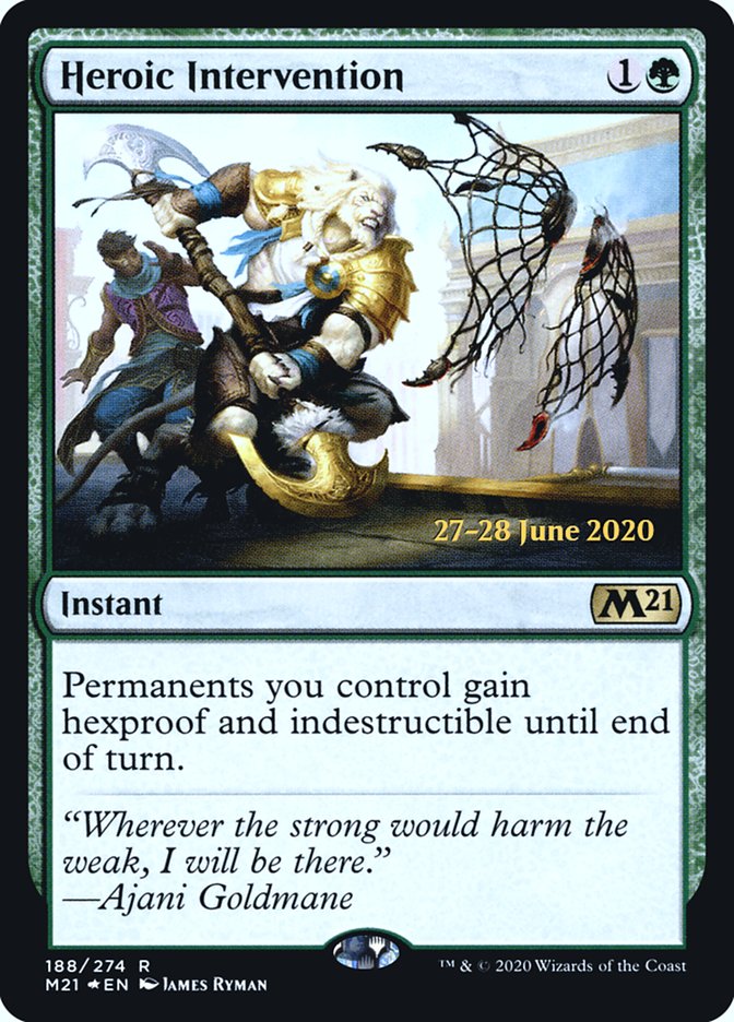 Heroic Intervention  [Core Set 2021 Prerelease Promos] | Impulse Games and Hobbies