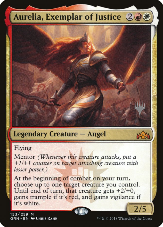 Aurelia, Exemplar of Justice (Promo Pack) [Guilds of Ravnica Promos] | Impulse Games and Hobbies