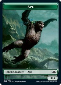 Ape // Golem Double-sided Token [Double Masters Tokens] | Impulse Games and Hobbies