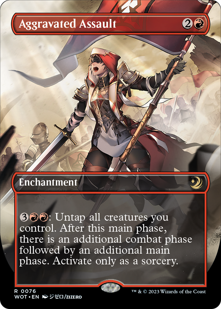 Aggravated Assault (Anime Borderless) [Wilds of Eldraine: Enchanting Tales] | Impulse Games and Hobbies