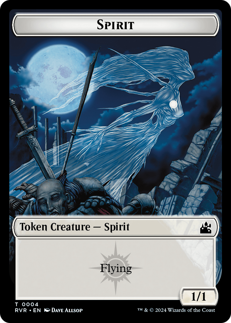 Goblin (0008) // Spirit (0004) Double-Sided Token [Ravnica Remastered Tokens] | Impulse Games and Hobbies