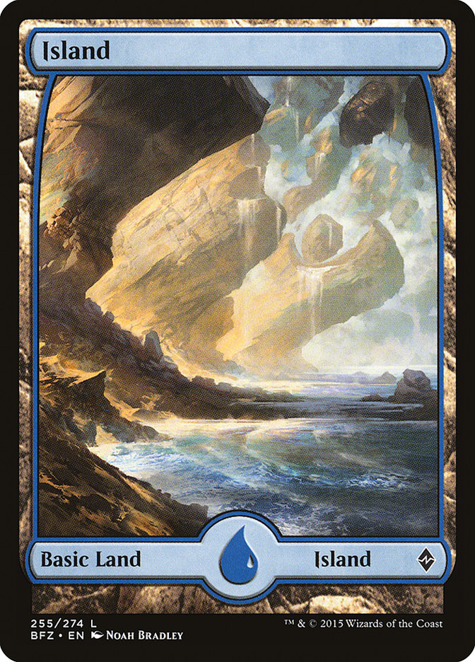 Island (255) (Full Art) [Battle for Zendikar] | Impulse Games and Hobbies