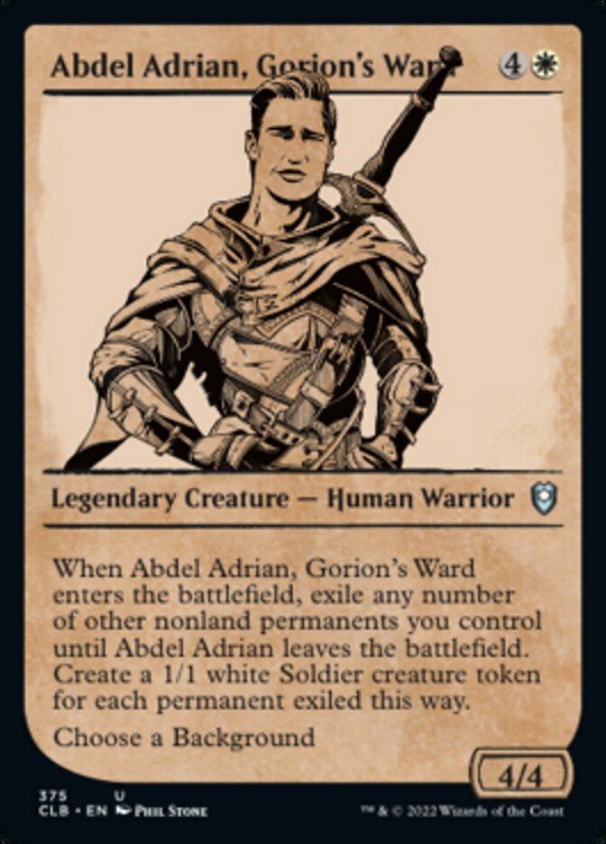 Abdel Adrian, Gorion's Ward (Showcase) [Commander Legends: Battle for Baldur's Gate] | Impulse Games and Hobbies