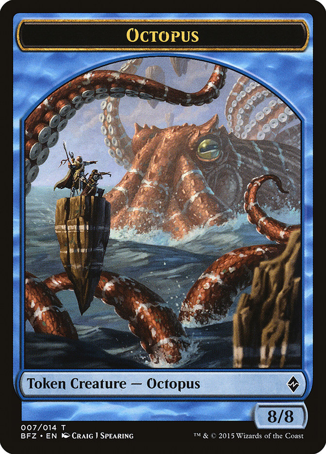 Octopus Token [Battle for Zendikar Tokens] | Impulse Games and Hobbies