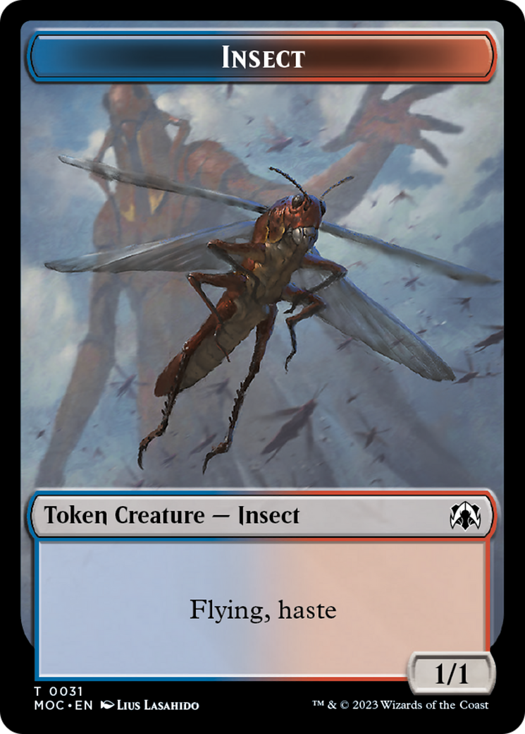 Soldier // Insect Double-Sided Token [March of the Machine Commander Tokens] | Impulse Games and Hobbies