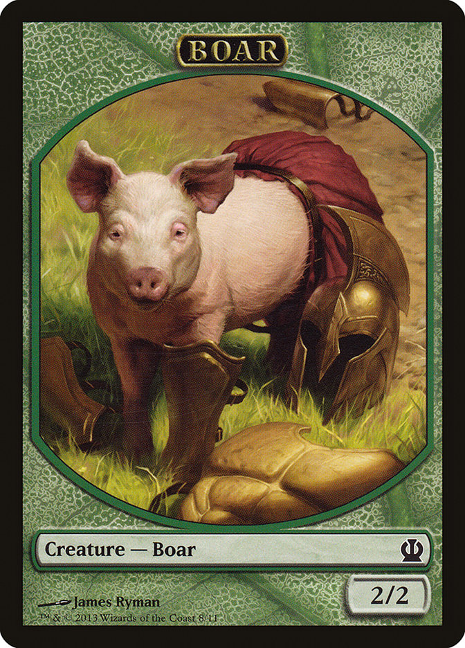 Boar Token [Theros Tokens] | Impulse Games and Hobbies