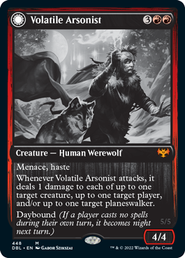 Volatile Arsonist // Dire-Strain Anarchist [Innistrad: Double Feature] | Impulse Games and Hobbies