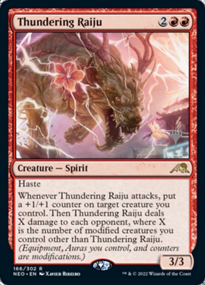 Thundering Raiju (Promo Pack) [Kamigawa: Neon Dynasty Promos] | Impulse Games and Hobbies