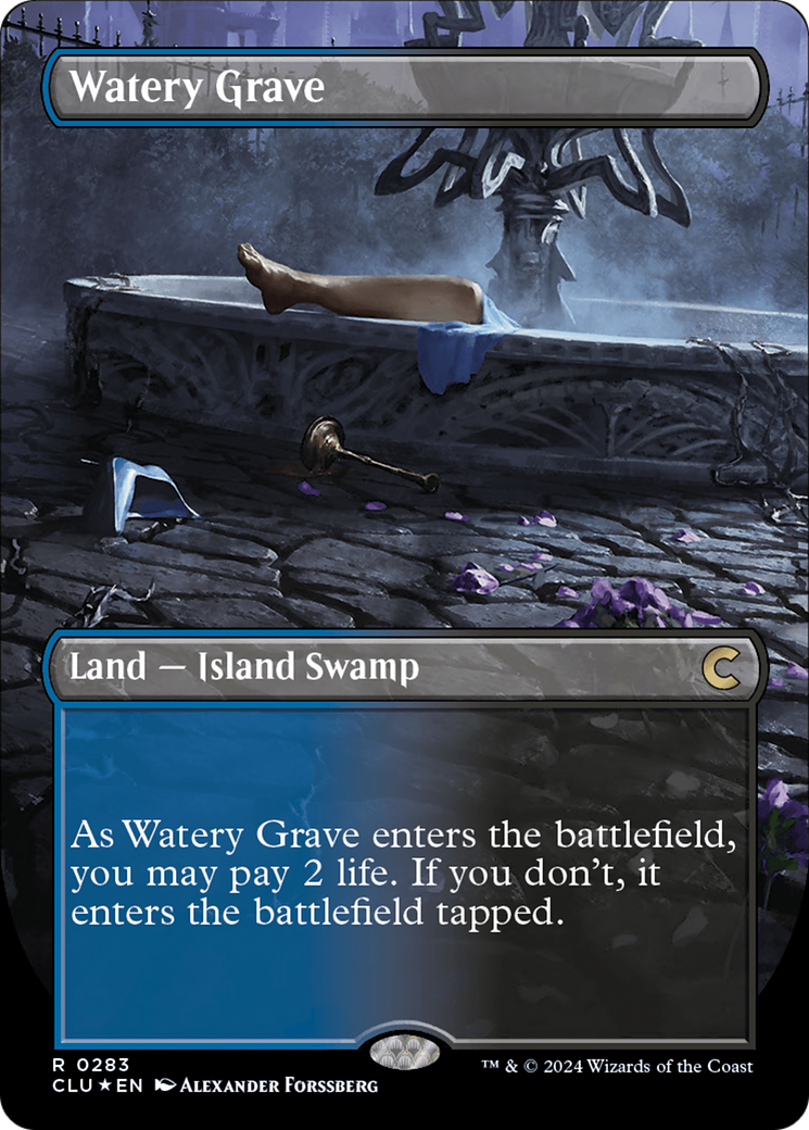 Watery Grave (Borderless) [Ravnica: Clue Edition] | Impulse Games and Hobbies