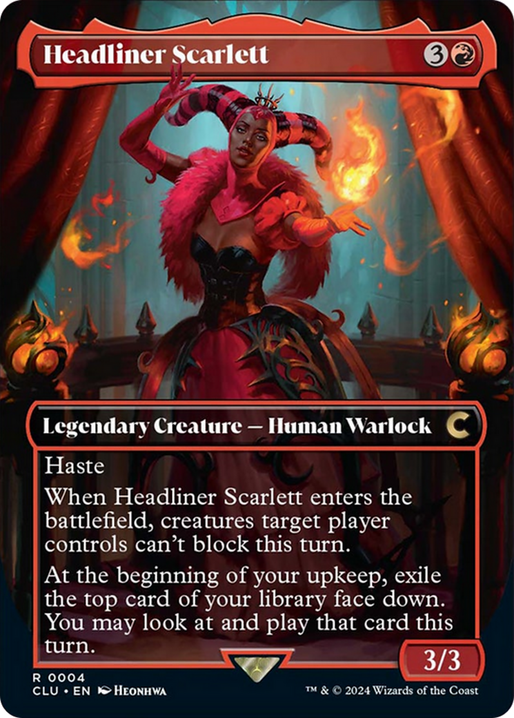 Headliner Scarlett (Borderless) [Ravnica: Clue Edition] | Impulse Games and Hobbies