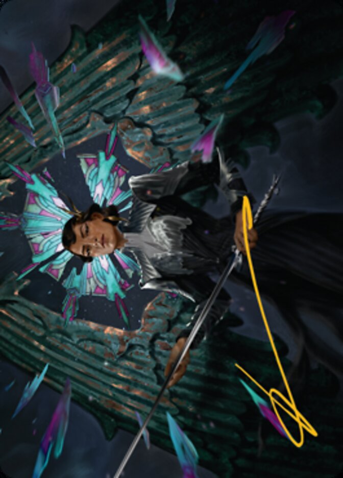 Sanctuary Warden Art Card (Gold-Stamped Signature) [Streets of New Capenna Art Series] | Impulse Games and Hobbies