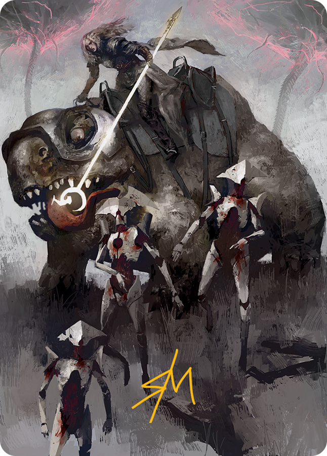 Thalia and The Gitrog Monster Art Card (Gold-Stamped Signature) [March of the Machine Art Series] | Impulse Games and Hobbies