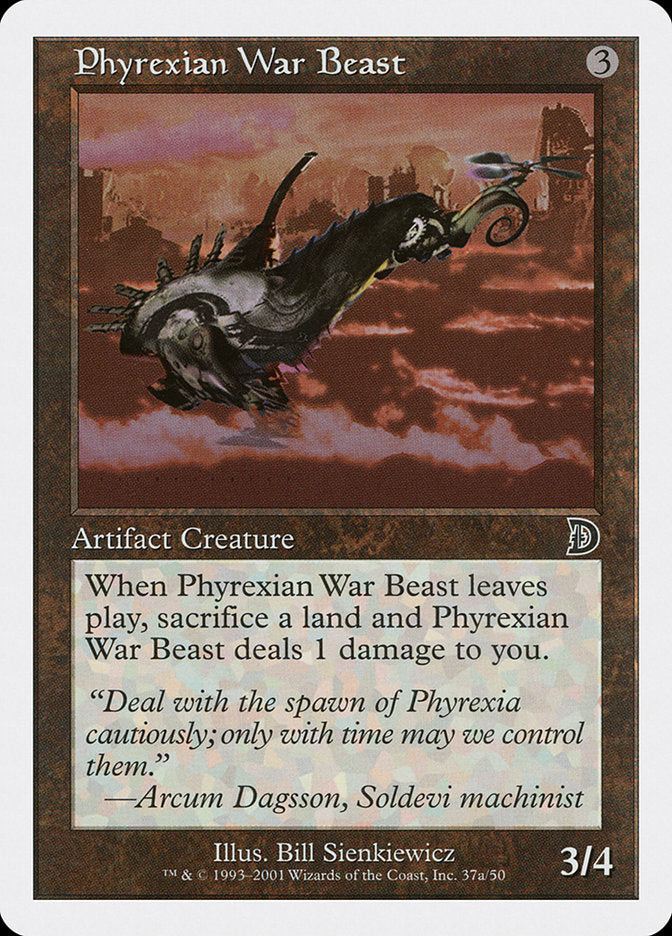 Phyrexian War Beast (Signature on Left) [Deckmasters] | Impulse Games and Hobbies