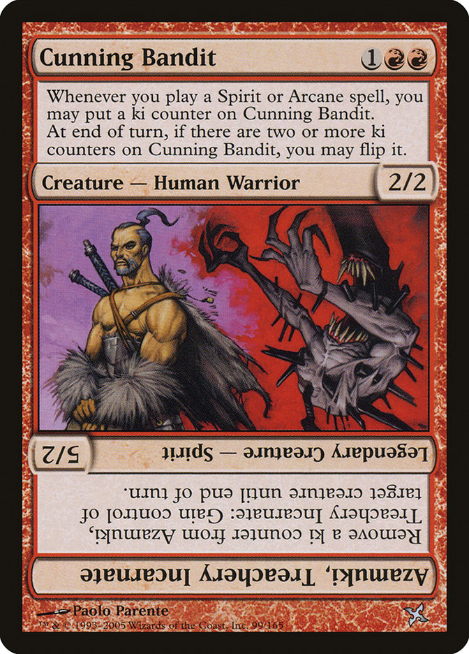 Cunning Bandit // Azamuki, Treachery Incarnate [Betrayers of Kamigawa] | Impulse Games and Hobbies