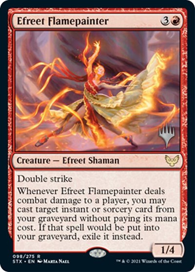 Efreet Flamepainter (Promo Pack) [Strixhaven: School of Mages Promos] | Impulse Games and Hobbies