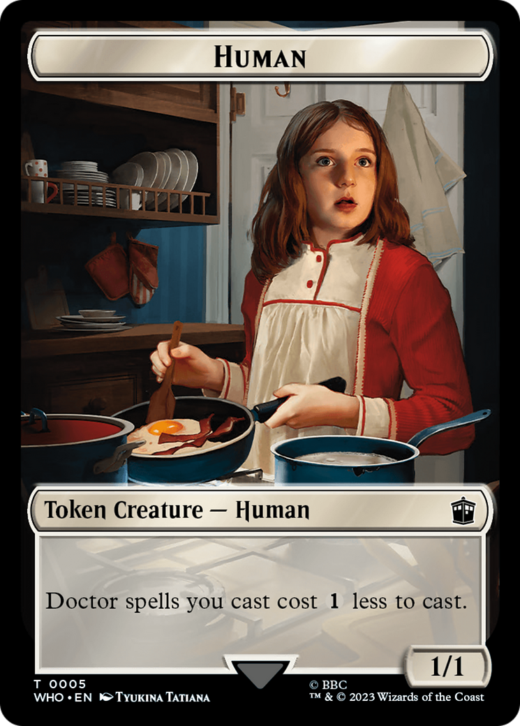 Human (0005) // Alien Insect Double-Sided Token [Doctor Who Tokens] | Impulse Games and Hobbies