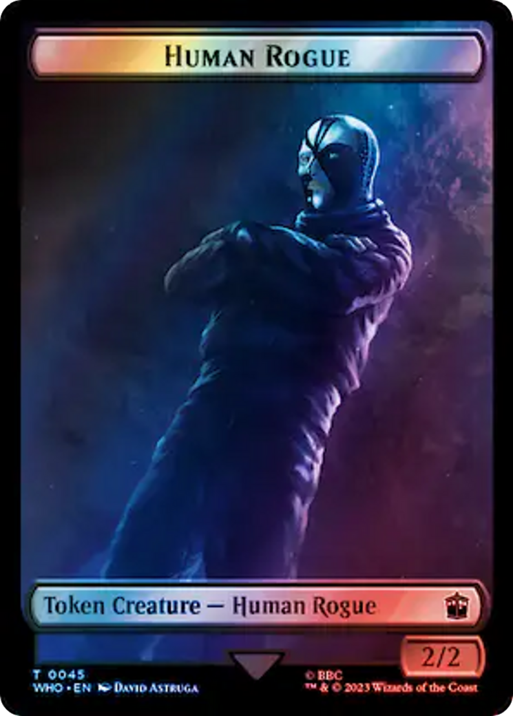 Human Rogue // Cyberman Double-Sided Token (Surge Foil) [Doctor Who Tokens] | Impulse Games and Hobbies