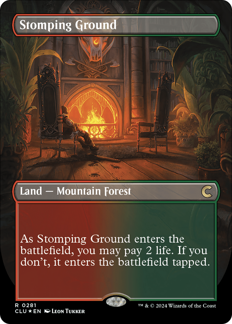 Stomping Ground (Borderless) [Ravnica: Clue Edition] | Impulse Games and Hobbies