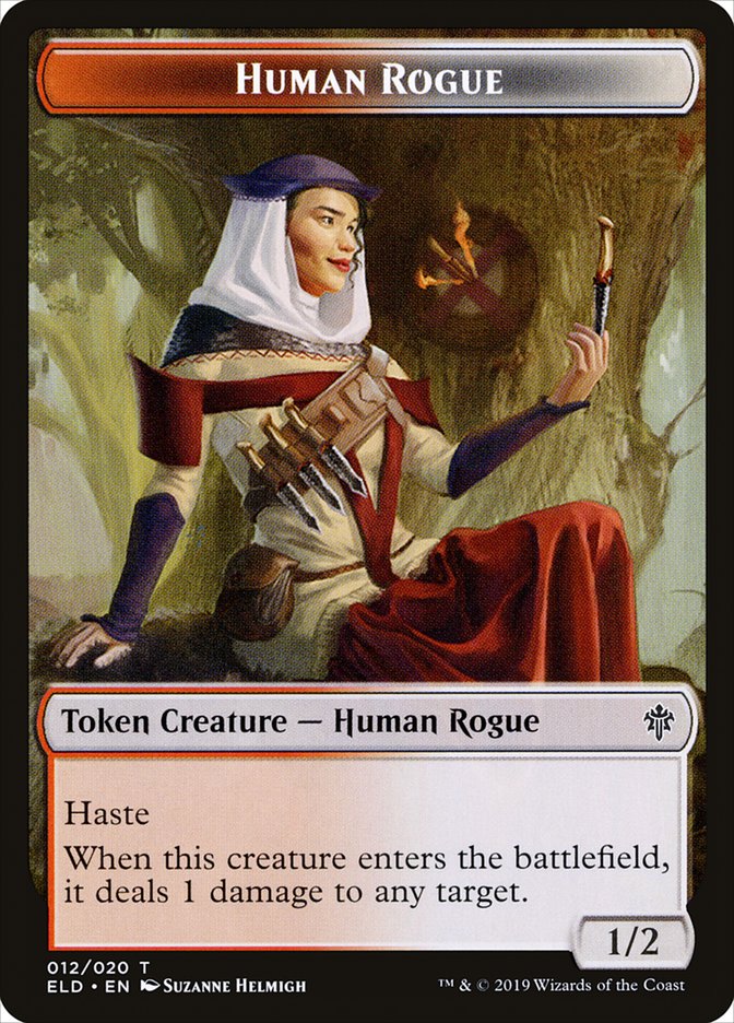 Human Rogue [Throne of Eldraine Tokens] | Impulse Games and Hobbies