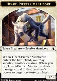 Heart-Piercer Manticore // Warrior Token [Amonkhet Tokens] | Impulse Games and Hobbies