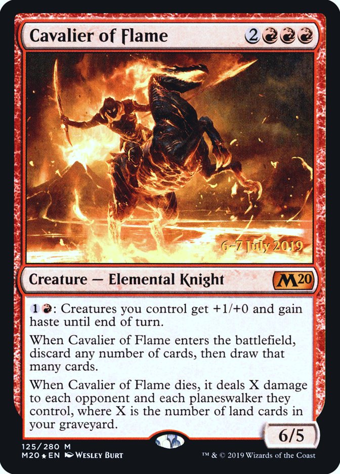 Cavalier of Flame  [Core Set 2020 Prerelease Promos] | Impulse Games and Hobbies