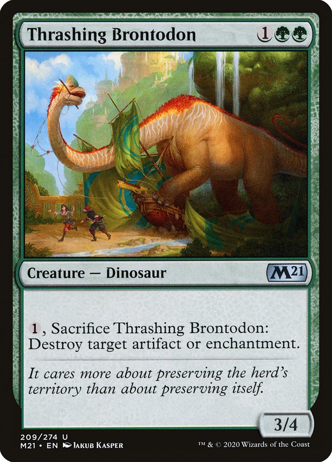 Thrashing Brontodon [Core Set 2021] | Impulse Games and Hobbies