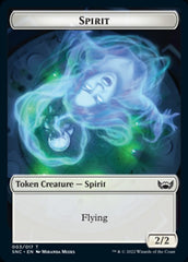 Fish // Spirit Double-sided Token [Streets of New Capenna Tokens] | Impulse Games and Hobbies