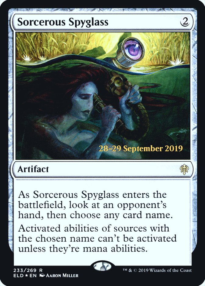 Sorcerous Spyglass  [Throne of Eldraine Prerelease Promos] | Impulse Games and Hobbies